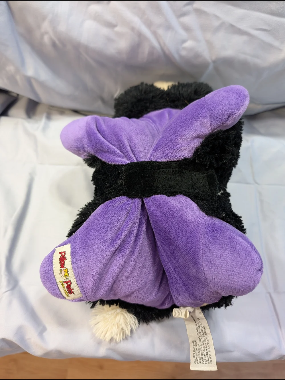 Pillow Pets Pee-Wees 2010 Black Cat w/ Purple Accents